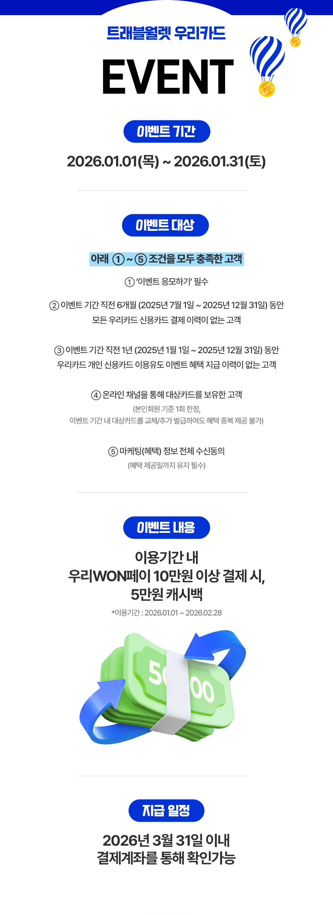 트래블 월렛 이벤트 이미지