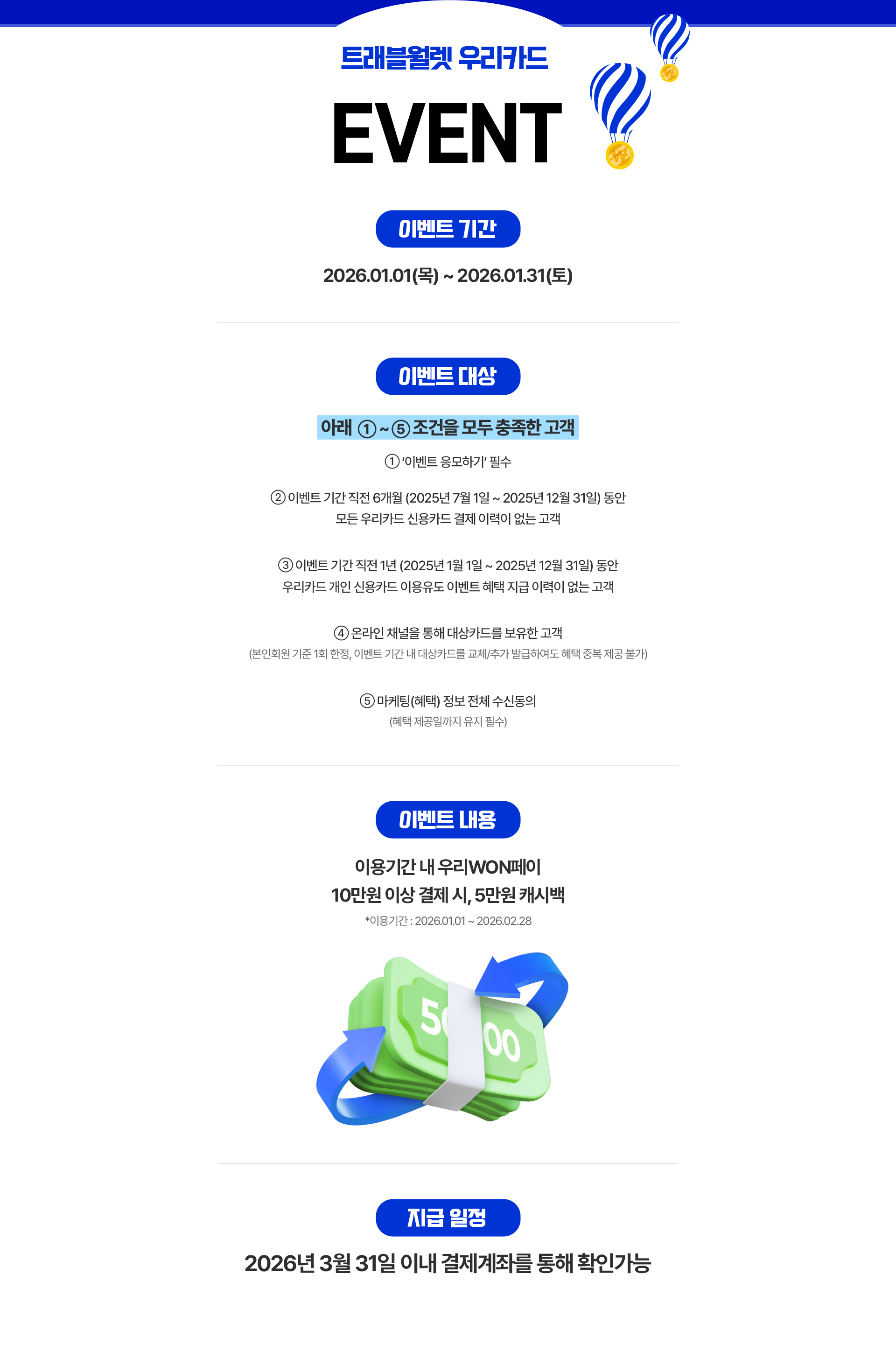 트래블 월렛 이벤트 이미지